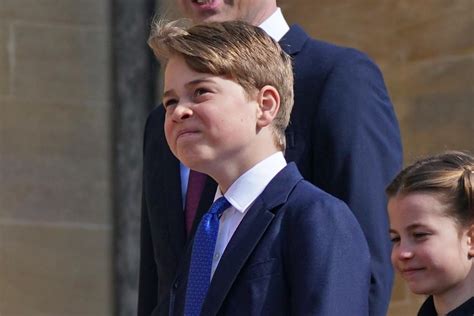 Prince George Suits Up With Leather Brogues for Easter With Family ...