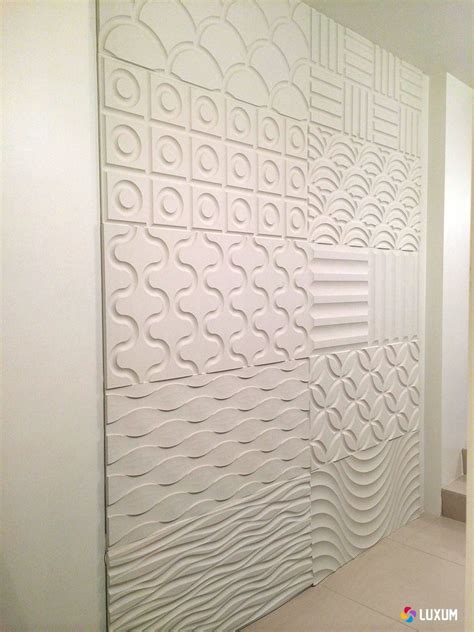 Visible different designs 3D MDF wall panels. (For the curious: more ...