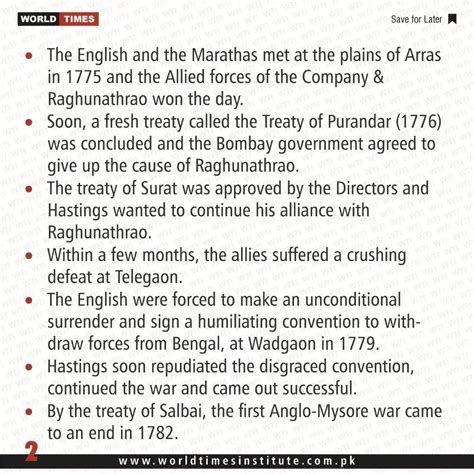 The First Anglo-Maratha War (Reign AD 1775-1782) - Jahangir's World Times