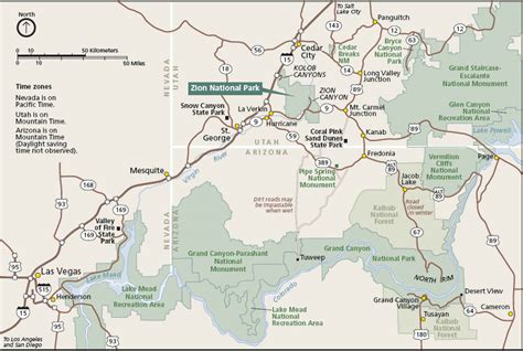 Geography Zion National Park - MapSof.net