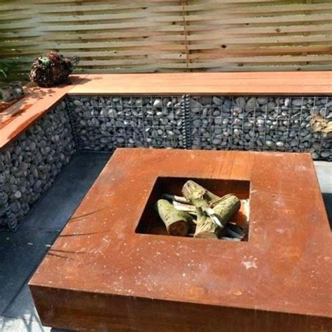 China Outdoor Corten Steel Square Patio Fire Pit Manufacturers ...