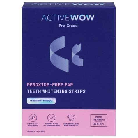 Active Wow Peroxide-Free Teeth Whitening Strips - Shop Whiteners at H-E-B