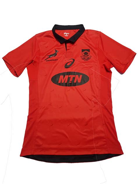 Mens Springbok Test Jersey Fiery Red - Official Merchandise