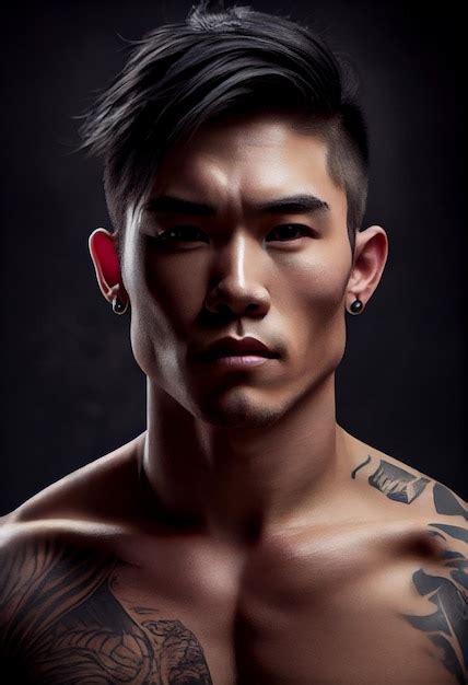 Premium AI Image | A man with tattoos on his chest