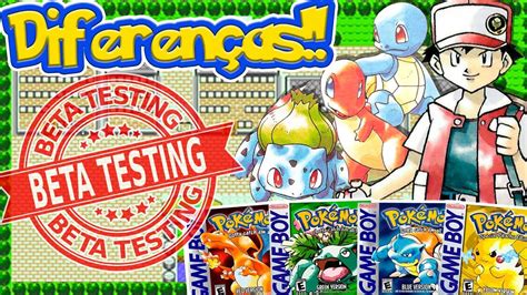 DIFERENÇAS DA VERSÃO BETA DE POKÉMON RED, BLUE, GREEN E YELLOW!! - YouTube