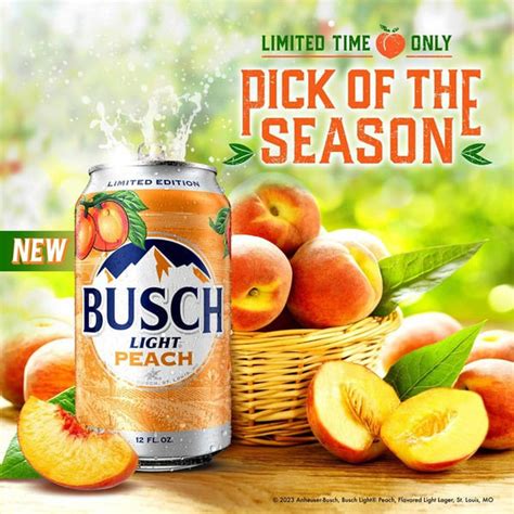 Busch Peach Lager Beer (12 fl oz) Delivery or Pickup Near Me - Instacart