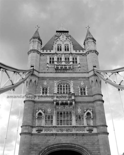 London Tower Bridge Tower Detail Photograph Black and White - Etsy ...