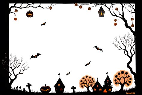 Halloween Border Frame PNG Transparent Background Ai Generative ...