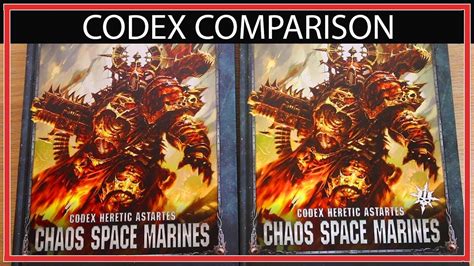 Chaos Space Marine Codex II to I Comparison Is it worth buying Warhammer 40k 8th Ed 2019 - YouTube