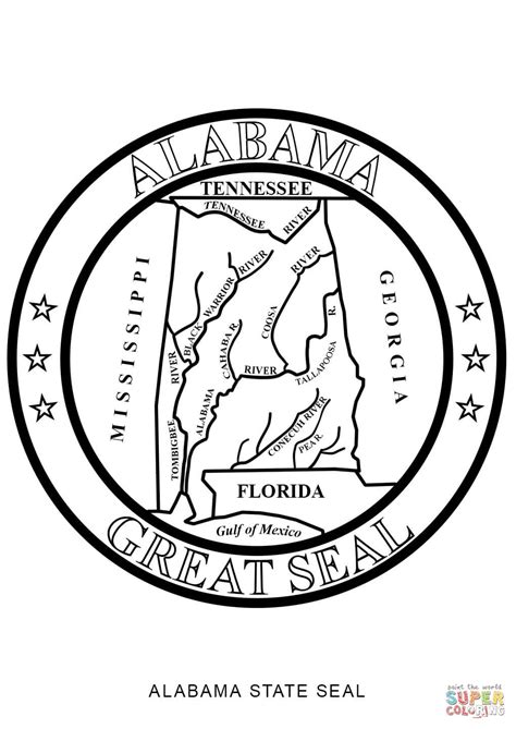 Alabama State Symbols Coloring Pages - Coloring Home