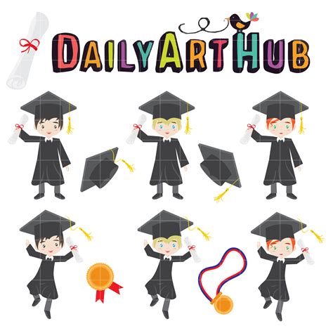 Graduation Day Clip Art Set – Daily Art Hub // Graphics, Alphabets & SVG