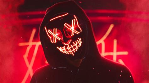 Neon Mask Guy 4k, HD Artist, 4k Wallpapers, Images, Backgrounds, Photos ...