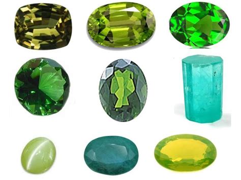 Popular Green Gemstones List - Names And Meanings | Green gemstones jewelry, Green gems, Green ...