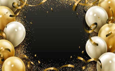 Black And Gold Balloons Illustrations, Royalty-Free Vector Graphics & Clip Art - iStock