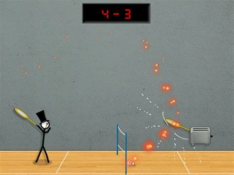 Stick Figure Badminton 3