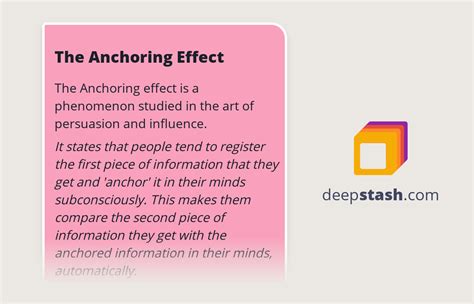 The Anchoring Effect - Deepstash