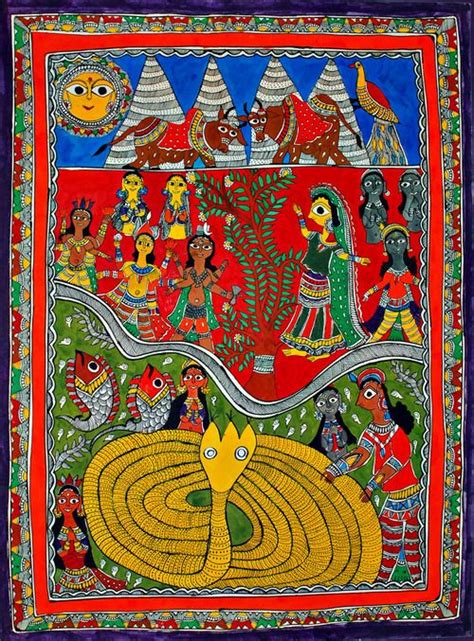 Mithila Painting | Mithila Art: A Group Exhibition at Tachair | Art, Painting, Madhubani art