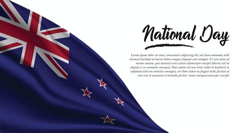 National Day Banner with New Zealand Flag background 3427772 Vector Art at Vecteezy