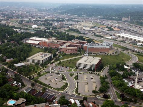 A view of Cincinnati from above