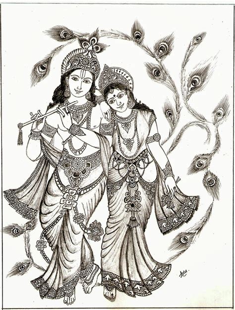 Radha krishna sketch, Pencil drawing pinterest.au HD phone wallpaper | Pxfuel