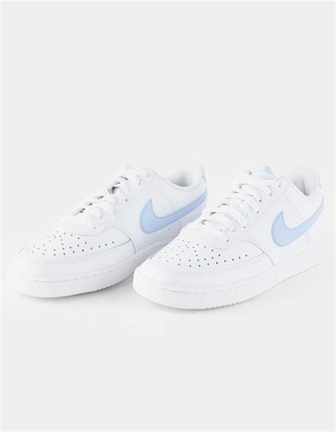 NIKE Court Vision Low Womens Shoes - WHT/BLUE | Tillys