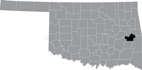 Location Map of the Haskell County of Oklahoma, USA Stock Vector - Illustration of geography ...