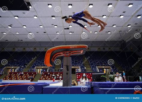 Artistic Gymnastics - Vault Editorial Image - Image of levitate, drill: 230982005