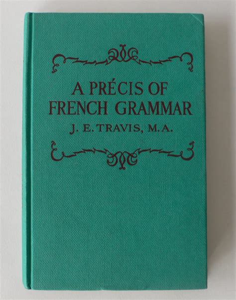 vintage book A Precis of French Grammar 1969 from Diz Has