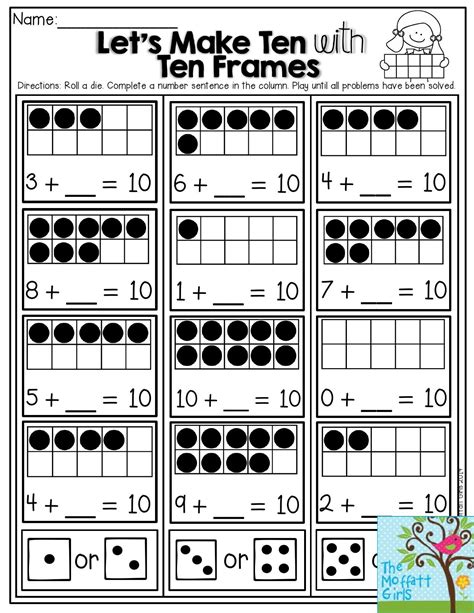 Free Printable Ten Frame Worksheets For Kindergarten - Printable Word Searches