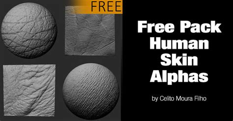 Free Pack Human Skin Alphas by Celito Moura Filho – zbrushtuts