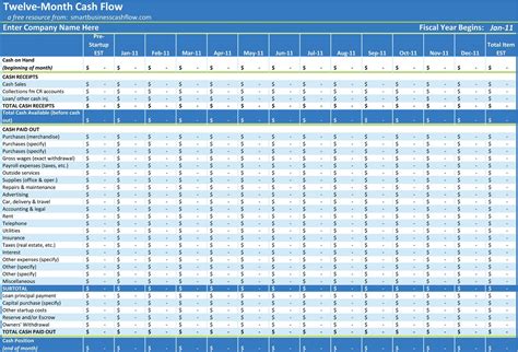 Cash Flow Projection — db-excel.com