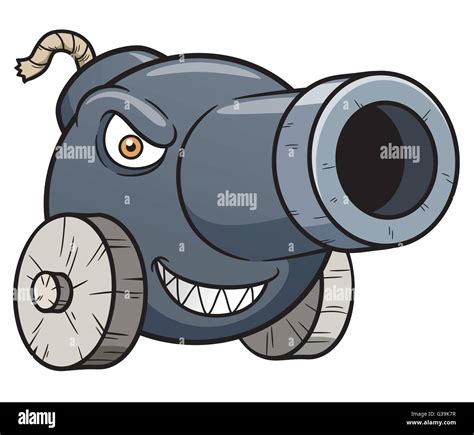 Vector illustration of Cannon Cartoon Stock Vector Image & Art - Alamy