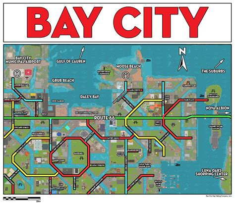 Bay City Map | Another waaaay too detailed map I made, as se… | Flickr