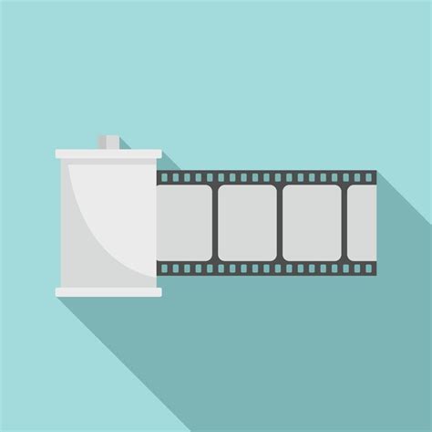 Film roll icon, flat style 14545922 Vector Art at Vecteezy