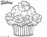 Pinkalicious Coloring Pages Flowers Cupcake  Free Printable sketch template