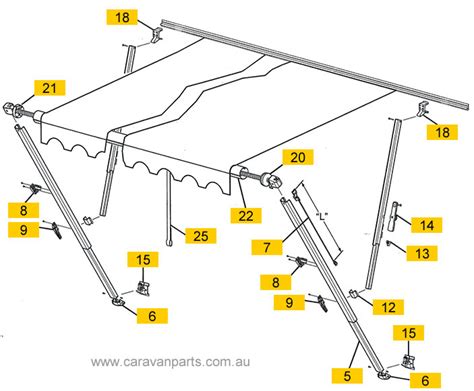 Carefree Fiesta Awning Diagram | Caravan Parts