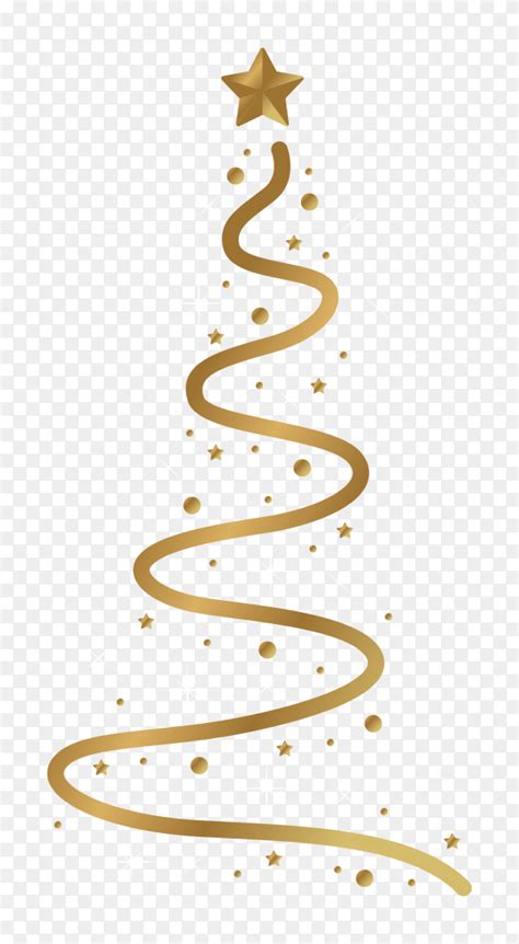 Abstract golden christmas tree Clipart PNG - Similar PNG