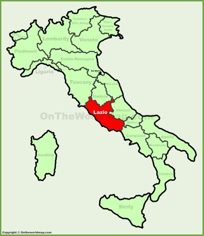 Lazio Maps | Italy | Maps of Lazio