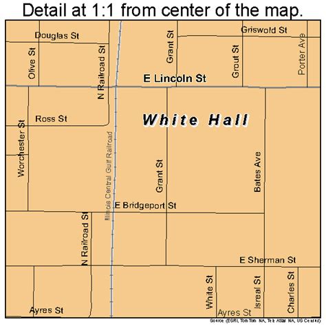 White Hall Illinois Street Map 1781256