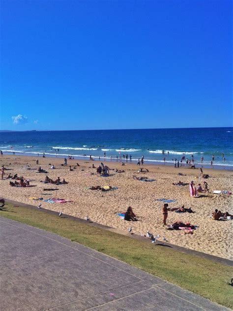 A view of Mooloolaba Beach from the Surf Club Function Room.