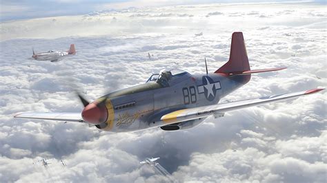 P 51 Mustang Combat Art