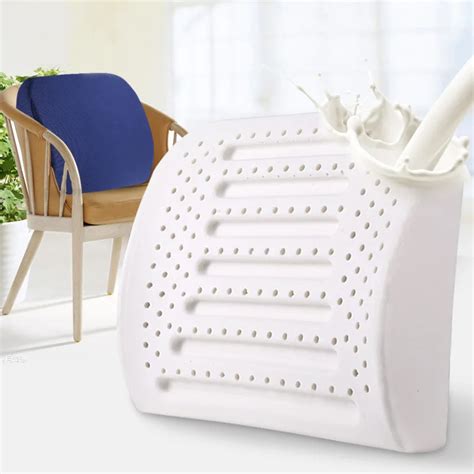 Natural Latex Office Chair Cushion Memory Foam Back Pillow Coccyx ...