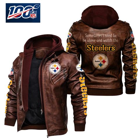 Pittsburgh Steelers NFL Team Leather Bomber Jacket For Men and | Etsy