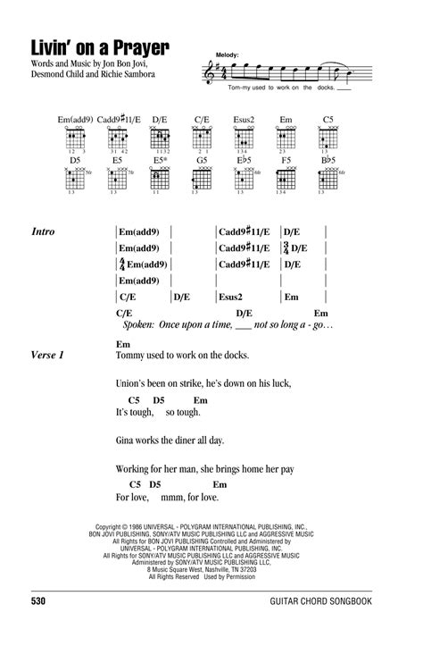 Livin' On A Prayer by Bon Jovi - Guitar Chords/Lyrics - Guitar Instructor