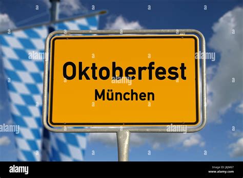 german town sign oktoberfest munich Stock Photo - Alamy