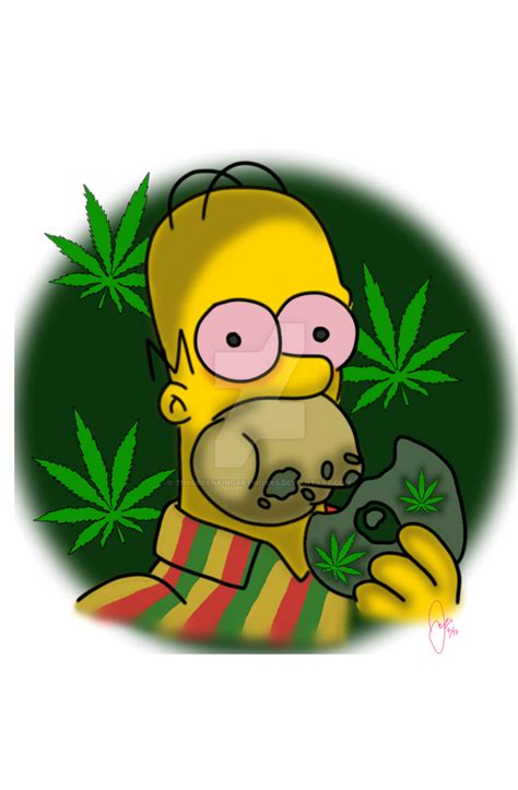 Homer Simpson Weed by thegreenkingartworks on DeviantArt