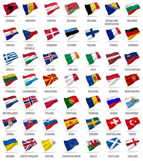 Europe Flags Countries