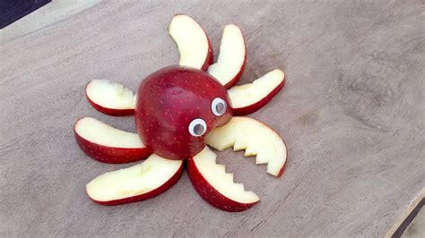 Fruit Carving - Apple Crab Making DIY Fruit Art Tutorial @ jaipurthepinkcity.com - YouTube