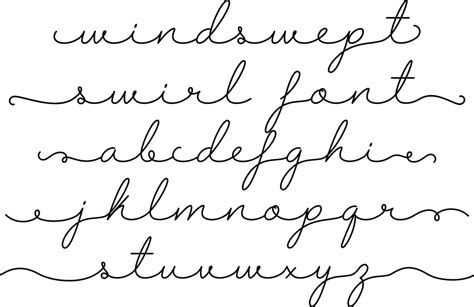 Windswept Swirl Font - So Fontsy