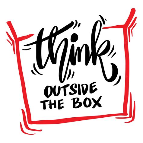 Premium Vector | Think outside the box Poster quotes